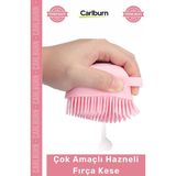 Carlburn Özel Üretim Yumuşak Silikon Banyo Masaj Şampuan Duş Jeli Hazneli Vücut Çok Amaçlı Hazneli Fırça Kese - Tek Ebat