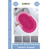 Carlburn #Paspas Nappa Deri Hızlı Kuruyan Leke Tutmaz Banyo Mutfak Süper Su Emici Kaymaz Tabanlı Paspas