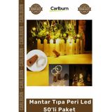 Carlburn #PeriLed Dekoratif Günışığı Aydınlatma Şişe Süsleme Kaliteli Mantar Tıpa Peri Led 50'li Paket