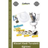 Carlburn #petshop Pratik Hijyenik Kedi Tuvalet Aparatı Eğitim Seti Sistemi Kaliteli Klozet Kedi Tuvaleti Eğitimi - Renkli