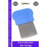 Carlburn #petshop Profesyonel Tasarım Metal Dişli Saç Derisi Dostu Kaymaz Saplı Hijyenik Sağlıklı Bit Tarağı - Renkli