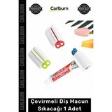 Carlburn Pratik Ergonomik Tasarruf Sağlayan Kaliteli Banyo Aparatı Çevirmeli Diş Macun Sıkacağı 1 Adet - Çok Renkli