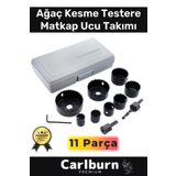 Carlburn Premium 11 Parça Panç Seti Ağaç Kesme Alyan Anahtarlı Alçıpan Tavan Kesme Matkap Ucu Takımı