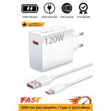 Carlburn Premium 120W Ultra Hızlı Şarj Seti Adaptör + Type C Kablosu Tüm Telefonlara Uyumlu Şarj Cihazı