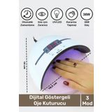Carlburn Premium 36W 12 Adet Uv Led Işıklı Profesyonel Dijital Göstergeli 3 Modlu Oje Tırnak Kurutucu