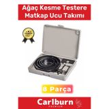Carlburn Premium 8 Parça Panç Seti Ağaç Kesme Alyan Anahtarlı Alçıpan Tavan Kesme Matkap Ucu Takımı
