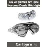 Carlburn Premium Ayarlanabilir Kayış Su Geçirmez Uv Işın Koruma Yetişkin Plastik Antifog Kutulu Deniz Gözlüğü