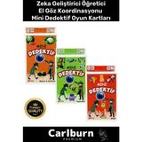 Carlburn Premium Eğitici Zeka Geliştirici Öğretici Eğlence Aile 55 Parça 3'lü Mini Dedektif Oyun Kartları