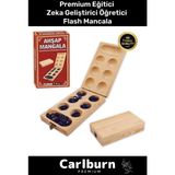Carlburn Premium Eğitici Zeka Geliştirici Öğretici Eğlence Aile Etkinlik Ahşap Flash Mangala Kutu Oyunu