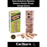 Carlburn Premium Eğitici Zeka Geliştirici Öğretici Eğlence Aile Parti Balance Woody Ahşap Denge Oyunu