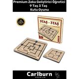 Carlburn Premium Eğitici Zeka Geliştirici Öğretici Eğlence Aile Parti Yılbaşı Etkinlik 9 Taş 3 Taş Oyun