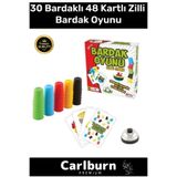 Carlburn Premium Eğlenceli Özel Gün Renkli Büyük Karton Bira Kupası 30 Bardaklı 48 Kartlı Zilli Oyun Bardağı