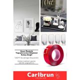 Carlburn Premium Ekstra Güçlü Çok Amaçlı Çift Taraflı Tamir Mekan Montaj 1,5 mt Silikon Şeffaf Bant 10 Adet