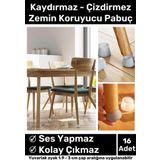 Carlburn Premium Kaydırmaz Çizdirmez Mobilya Masa Sandalye Zemin Koruyucu Silikon Pabuç Ayak Kılıf 16 Adet