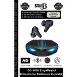 Carlburn Premium RGB Işıklı K55 Tws Pro Extra Bass Mikrofon 3D Stereo Ses Bluetooth Kablosuz Oyuncu Kulaklık