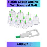 Carlburn Premium Series Çatlak Giderici Vakumlu Masaj Aleti 36'lı Kupa Hacamat Seti