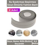 Carlburn Premium Su Geçirmez Sızdırmaz Dayanıklı Pvc Yağ Kenar Küf Önleyici 3.2m Gri Izolasyon Bant 2 Adet