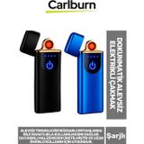 Carlburn Premium Usb Şarjlı Rüzgardan Etkilenmez Dayanıklı Uzun Ömürlü Dokunmatik Alevsiz Elektrikli Çakmak