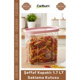 Carlburn #saklamakabı Mutfak Bakliyat Kuruyemiş Makarna Un Kuru Gıda Şeffaf Kapaklı Erzak 1.7 Lt Saklama Kabı - Çok Renkli - Tek Ebat