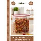 Carlburn #SaklamaKabı Mutfak Bakliyat Kuruyemiş Makarna Un Kuru Gıda Şeffaf Kapaklı Erzak 1.7 lt Saklama Kabı