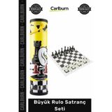 Carlburn #SantrançSeti Okul Turnuva Tipi Pratik Taşıma Kolay Kompakt Dayanıklı Şık Büyük Rulo Satranç Seti