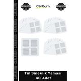 Carlburn #sineklikyama Kendinden Yapışkanlı Tamir Kiti Pencere Kapı Onarım Seti Tül Sineklik Yaması 40 Adet - Tek Ebat