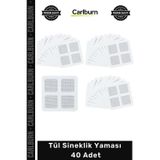 Carlburn #SineklikYama Kendinden Yapışkanlı Tamir Kiti Pencere Kapı Onarım Seti Tül Sineklik Yaması 40 Adet