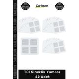 Carlburn #SineklikYama Kendinden Yapışkanlı Tamir Kiti Pencere Kapı Onarım Seti Tül Sineklik Yaması 40 Adet
