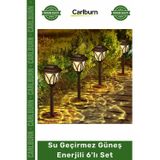 Carlburn #Solar Dekoratif Su Geçirmez Güneş Enerjili Led 6'lı Seti Solar Bahçe Aydınlatması Gün Işığı Aydınla