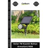 Carlburn #solar Dış Mekan Aydınlatma Su Geçirmez Güneş Enerjili Peyzaj Solar 7W Kazıklı Bahçe Armatürü Rgb