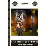Carlburn #solar Güneş Enerjili Dekoratif Su Geçirmez Dış Mekan LED Alev Efektli Solar Bahçe Lambası Small - Tek Ebat