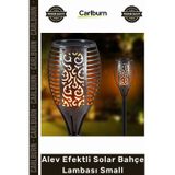 Carlburn #Solar Güneş Enerjili Dekoratif Su Geçirmez Dış Mekan Led Alev Efektli Solar Bahçe Lambası Small
