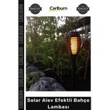 Carlburn #solar Güneş Enerjili LED Dekoratif Dayanıklı Kazıklı Şık Solar Alev Efektli Bahçe Lambası