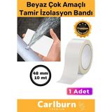 Carlburn Süper Güçlü Su Geçirmez Sızdırmaz Beyaz Renk Çok Amaçlı Tamir İzolasyon Bandı 48 mm x 10 m 1 Adet
