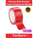 Carlburn Süper Güçlü Su Geçirmez Sızdırmaz Kırmızı Renk Çok Amaçlı Tamir İzolasyon Bandı 48 mm x 10 m 2 Adet