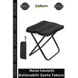 Carlburn #Tabure Portatif Hafif Kamp Piknik Balıkçı Dayanıklı Metal İskeletli Katlanabilir Çanta Tabure