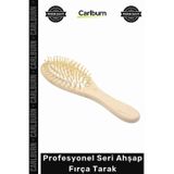 Carlburn #Tarak Doğal Kayın Saç Bakım Masaj Etkili Antistatik Isıya Dayanıklı Profesyonel Seri Ahşap Fırça Ta