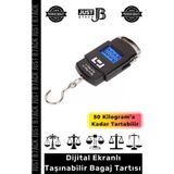Carlburn #Tartı Lcd Ekran Seyahat Bavul Ağırlık Pilli Dijital Çok Amaçlı Taşınabilir Bagaj Tartısı Max 50 Kg
