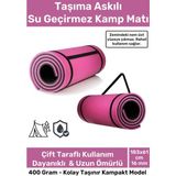 Carlburn Taşıma Askılı Konforlu Kalın Rahat Çift Taraflı Çadır Uyku Yer Minderi 16MM Kamp Matı - Koyu Pembe - Renk