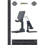 Carlburn #telefontutucu Ayarlanabilir Katlanabilir Ergonomik Şarj Uyumlu Portatif Masaüstü Telefon Tablet Tutucu - Tek Ebat - Çok Renkli