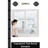 Carlburn #TülSineklik 125x75 cm İnce Dokulu Tül Pratik Montaj Pencere Kapı Uyumlu Yapışkanlı Tek Kanat Sinekl