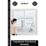 Carlburn #tülsineklik 125X75 cm Ince Dokulu Tül Pratik Montaj Pencere Kapı Uyumlu Yapışkanlı Tek Kanat Sineklik - Tek Ebat