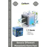 Carlburn #vantilatör Portatif Güçlü Soğutucu Kompakt Ofis Çalışma Masası Sessiz Üflemeli Masaüstü Kare Fan - Çok Renkli