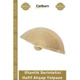 Carlburn #Yelpaze Doğal El Yapımı Kaliteli Şık Tasarım Hediyelik Otantik Serinletici Hafif Ahşap Yelpaze - 1