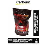 Carlburn Yeni Nesil Çıra Odun Gerektirmez Çabuk Tutuşan Tek Kibritle Yüksek Isıyla Yanan Mangal Kömürü 2 KG