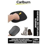 Carlburn Yeni Nesil Kaymaz İki Yönlü Mikrofiber Kedi Köpek Evcil Hayvan Tüy Toplama Eldiveni 20x15 cm