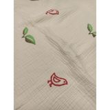 Carleen Baby Home Kuş Desen Kök Boya Ahşap El Baskısı 4 Kat Müslin Battaniye