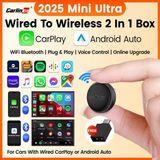 Carlinkit Mini 5.0 Ultra3 Kablosuz Carplay & Android Auto Adaptörü Dual Wifi Bt5.4 Otomatik Bağlantı Yeni Seri 2026