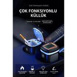 carlone Araç İçi Küllük Lüks Güneş Enerjili Çakmaklı Seramik Deri Detaylı Premium Model
