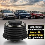 Carlone Focus 1-2 , Mondeo , Mondial Uyumlu Sabit Spor Direksiyon Göbeği Momo Tip - Siyah